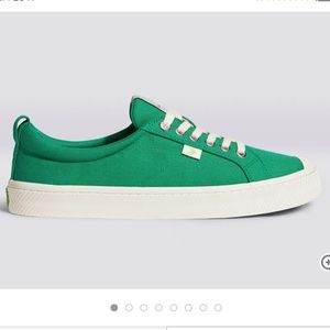 Green sneakers